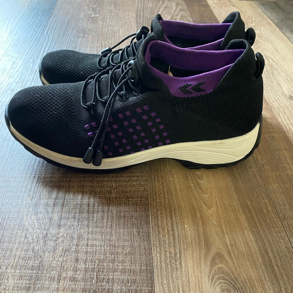 Skechers Black and Purple Athletic Shoes